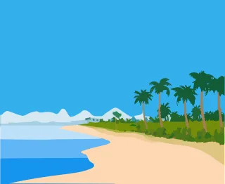 Beach Nature Island Stickdatei