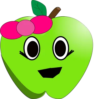 Apple Green Smile Stickdatei