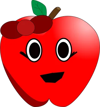 Apple Red Ribbon Stickdatei