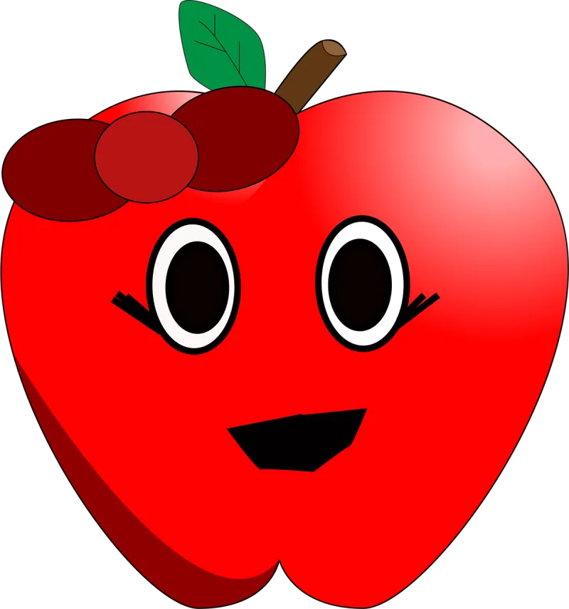 Apple Red Ribbon Stickdatei – Essen & Trinken