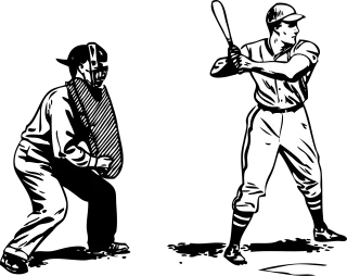Baseball Batter Umpire Stickdatei