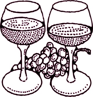 Wine Grapes Glasses Stickdatei