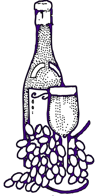 Wine Grapes Glass Stickdatei – Essen & Trinken