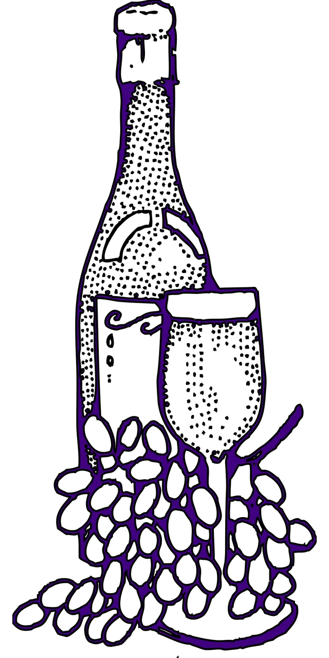 Wine Grapes Glass Stickdatei – Essen & Trinken
