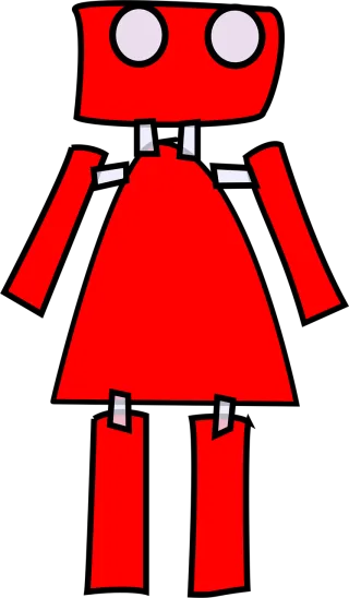 Robot Female Girl Stickdatei