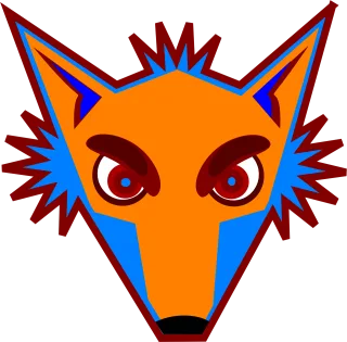 Fox Head Cartoon Stickdatei