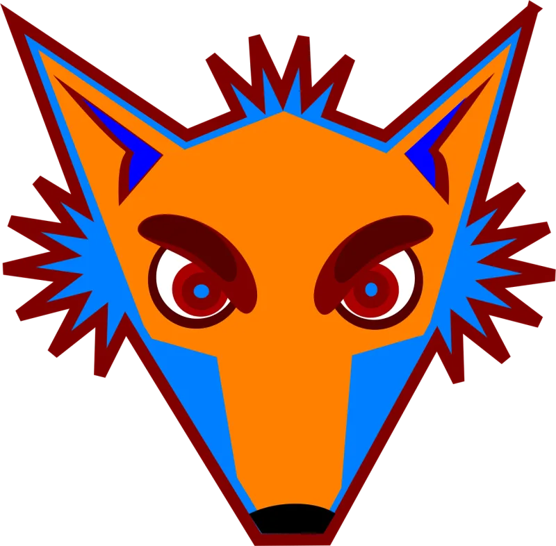 Fox Head Cartoon Stickdatei – Tiere