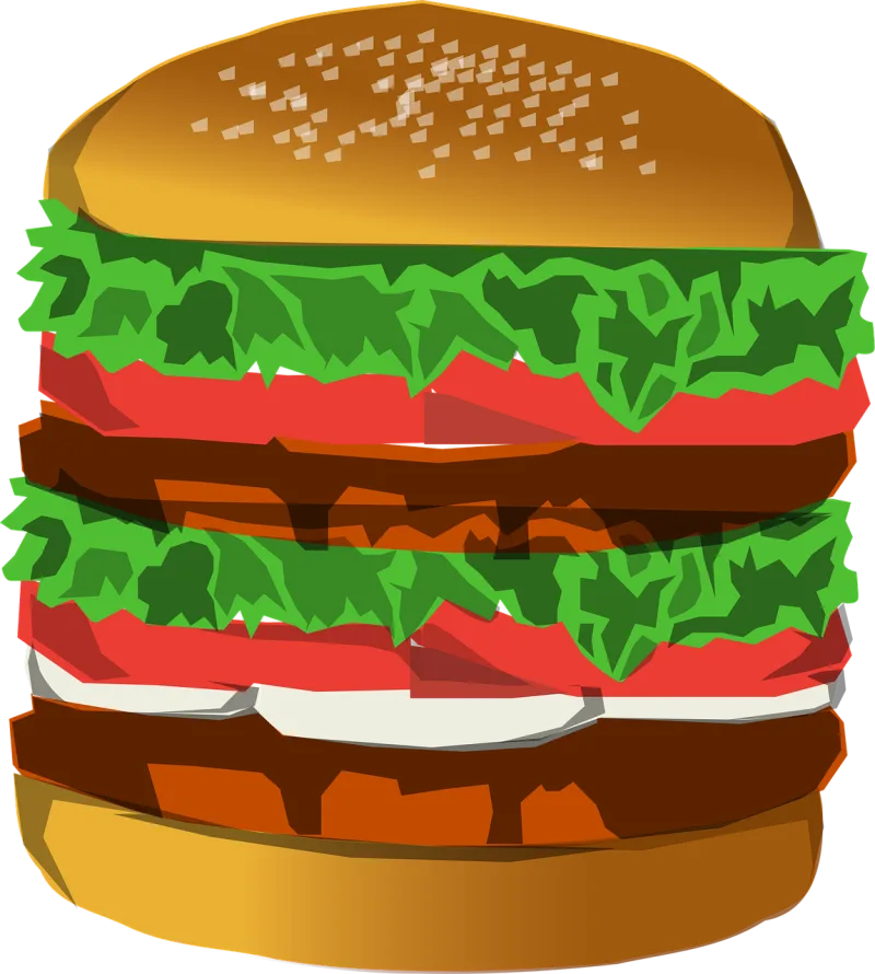 Hamburger Deluxe Huge Stickdatei – Essen & Trinken