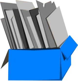 Box Blue Paper Stickdatei