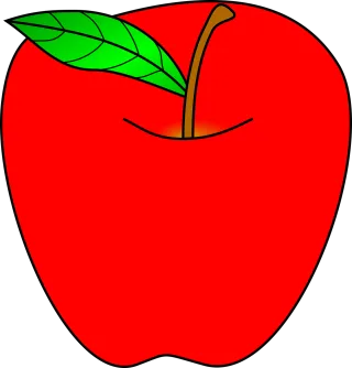 Apple Red Leaf Stickdatei