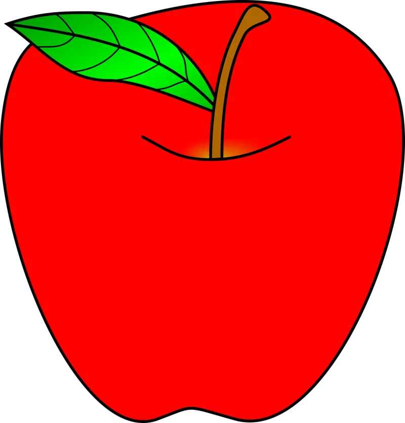 Apple Red Leaf Stickdatei – Essen & Trinken