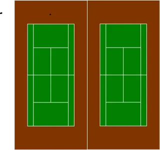 Courts Tennis Two Stickdatei