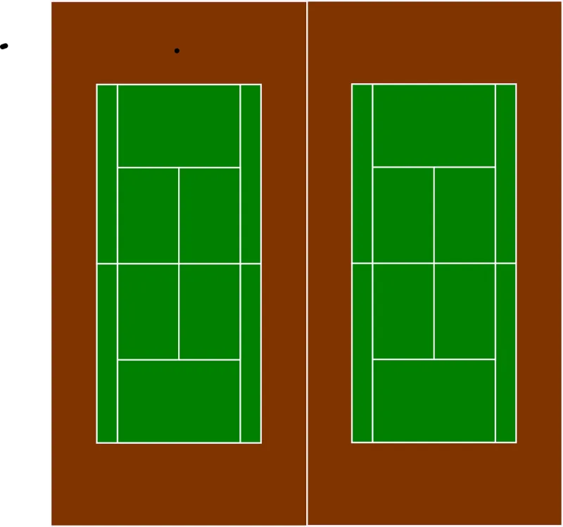 Courts Tennis Two Stickdatei – Sport