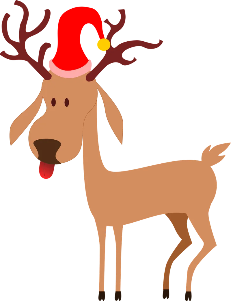 Reindeer Santa clause Christmas Stickdatei – Weihnachten