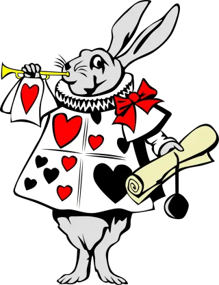 Rabbit Character Alice in wonderland Stickdatei