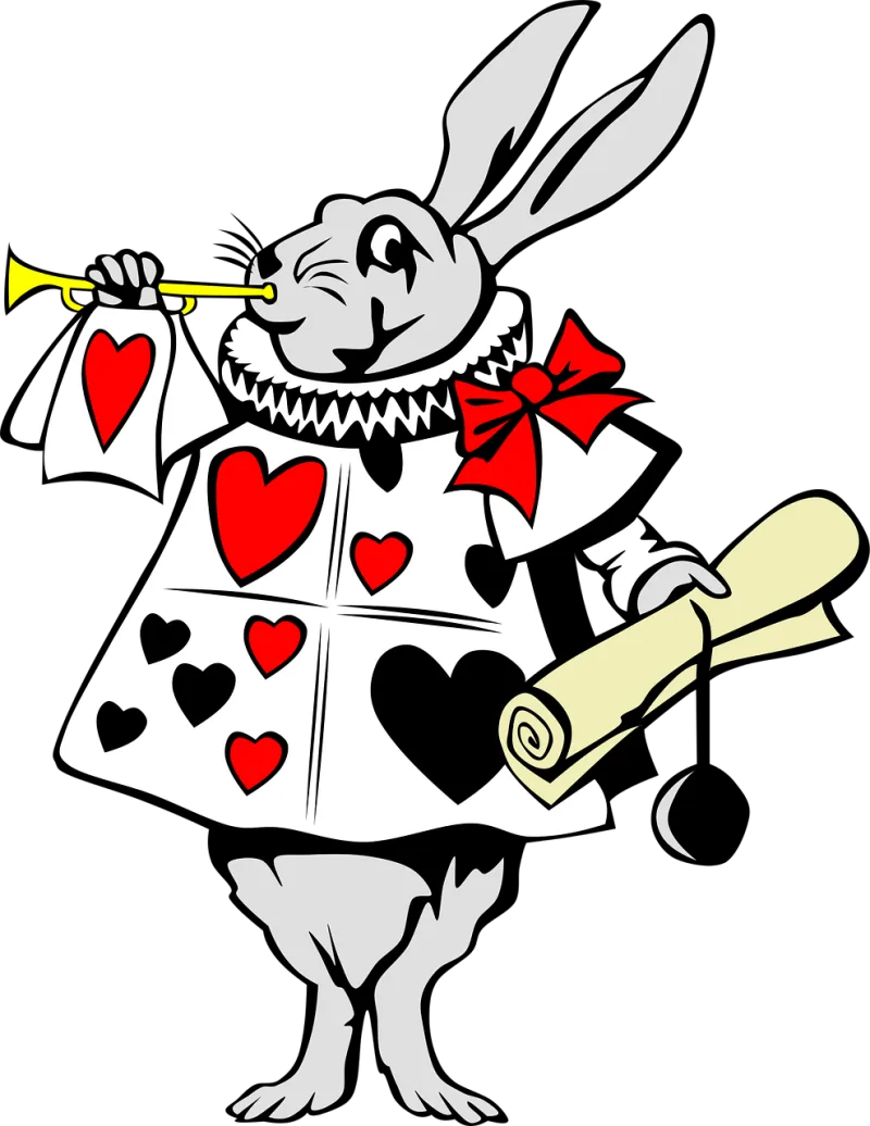 Rabbit Character Alice in wonderland Stickdatei – Musik