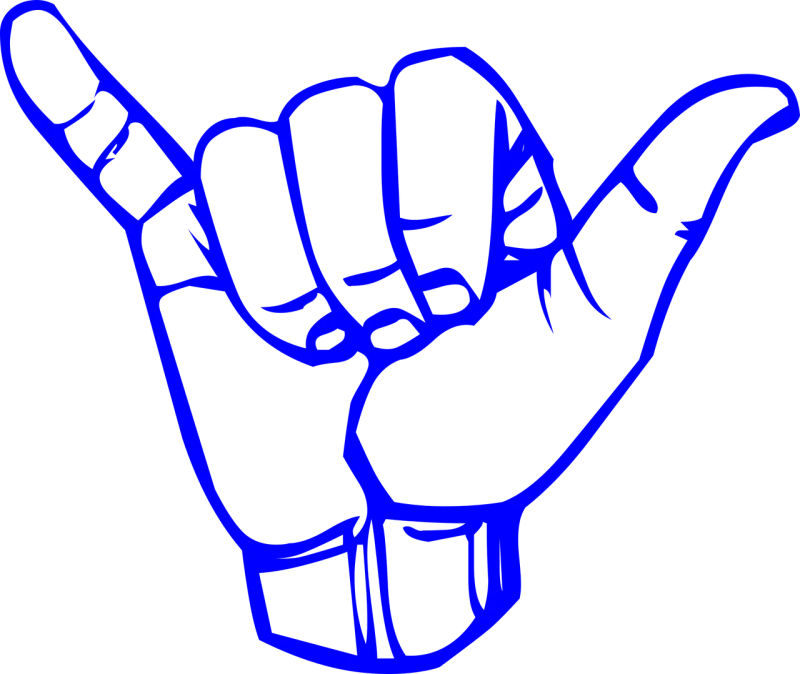 Yes Hang loose Gesture Stickdatei – Sport