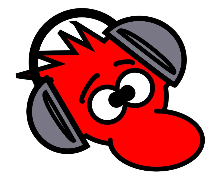 Character Red Headphones Stickdatei – Musik