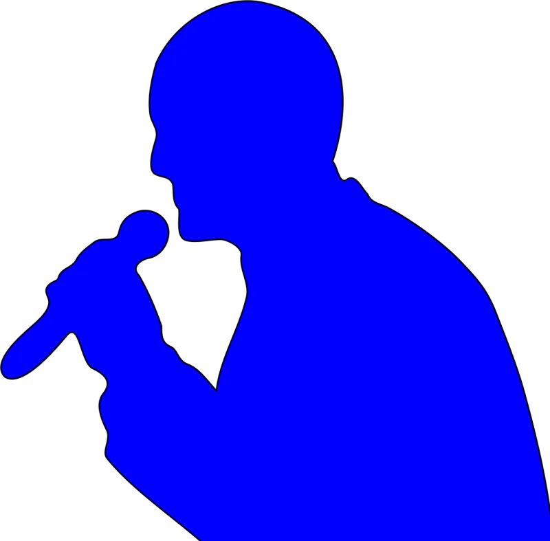 Singer Silhouette Microphone Stickdatei – Musik