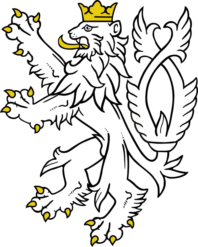 Rampant Lion Heraldry Stickdatei – Tiere