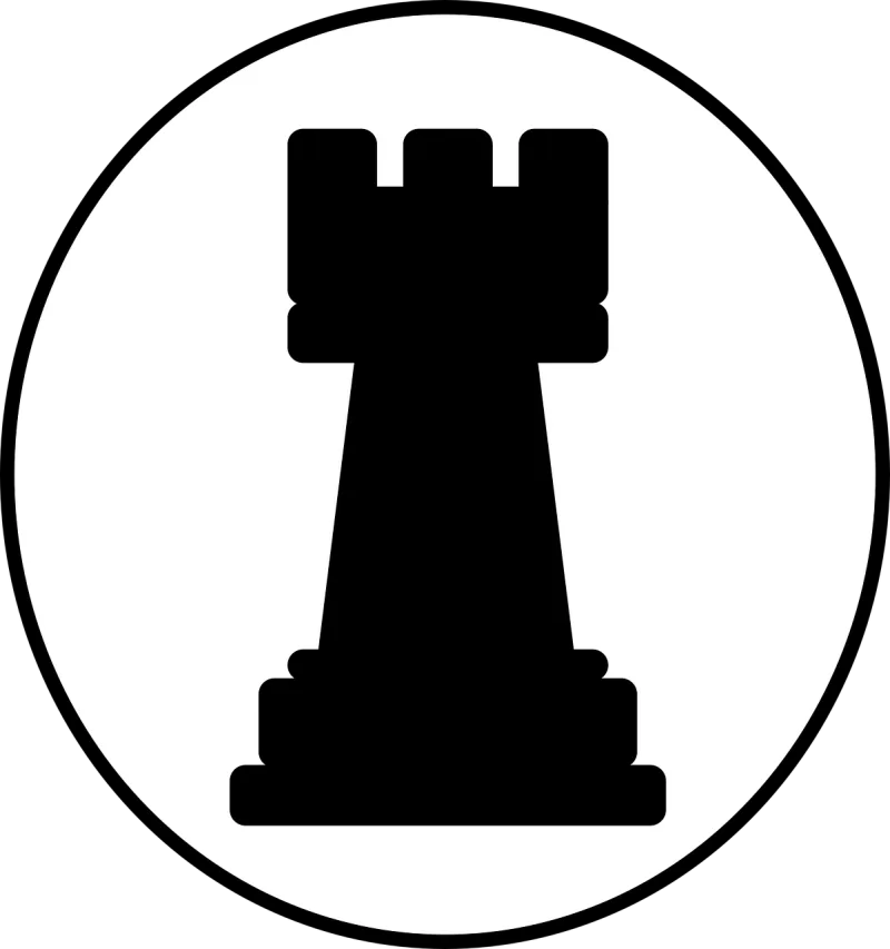 Chess Rook Game Stickdatei – Kinder