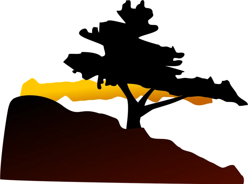 Tree Hill Sunset Stickdatei – Natur