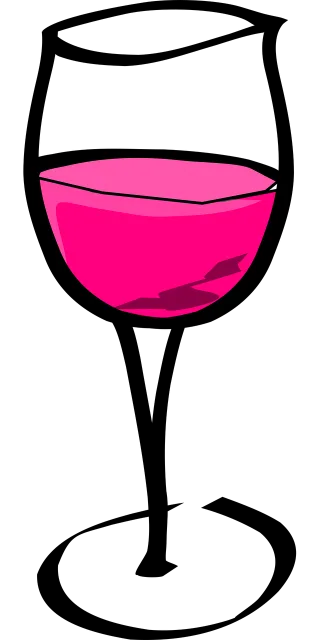 Glass Wine Pink Stickdatei – Essen & Trinken