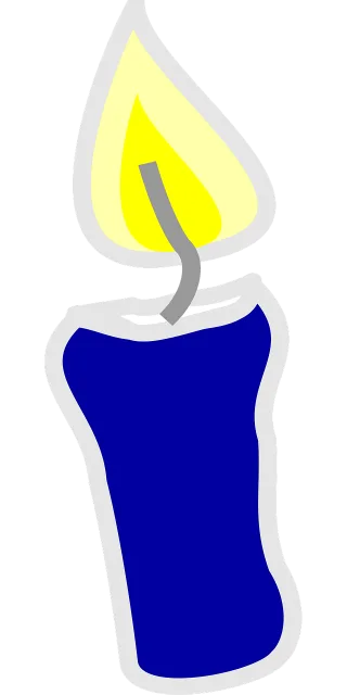 Candle Burning Blue Stickdatei