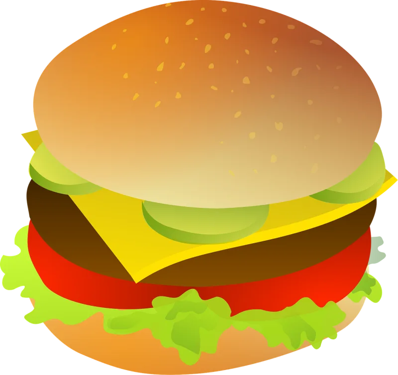 Burger Fast food Junk Stickdatei – Essen & Trinken