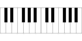 Piano Keys Octave Stickdatei