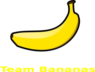 Banana Team logo Fruit Stickdatei – Essen & Trinken