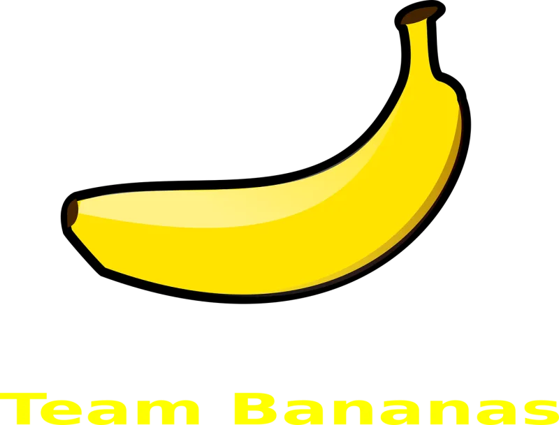 Banana Team logo Fruit Stickdatei – Essen & Trinken