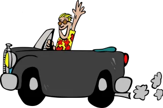 Man Car Fun Stickdatei