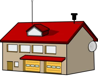 Fire station Antenna House Stickdatei