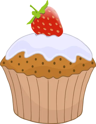 Muffin Cupcake Strawberry Stickdatei