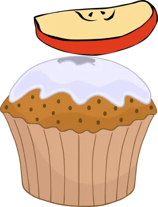 Muffin Cupcake Icing Stickdatei