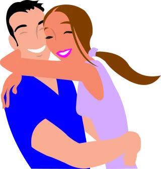 Couple Hug Happy Stickdatei