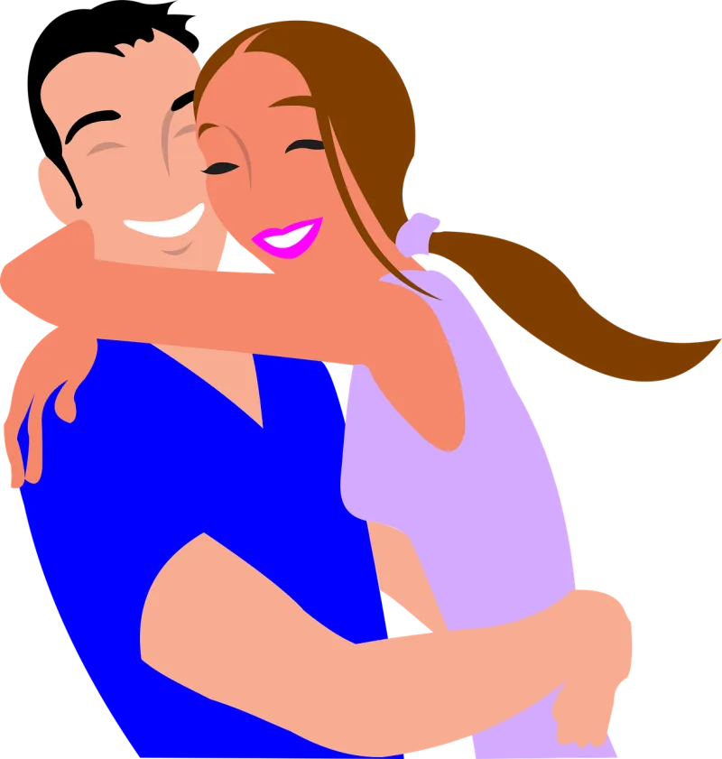 Couple Hug Happy Stickdatei – Herzen & Liebe