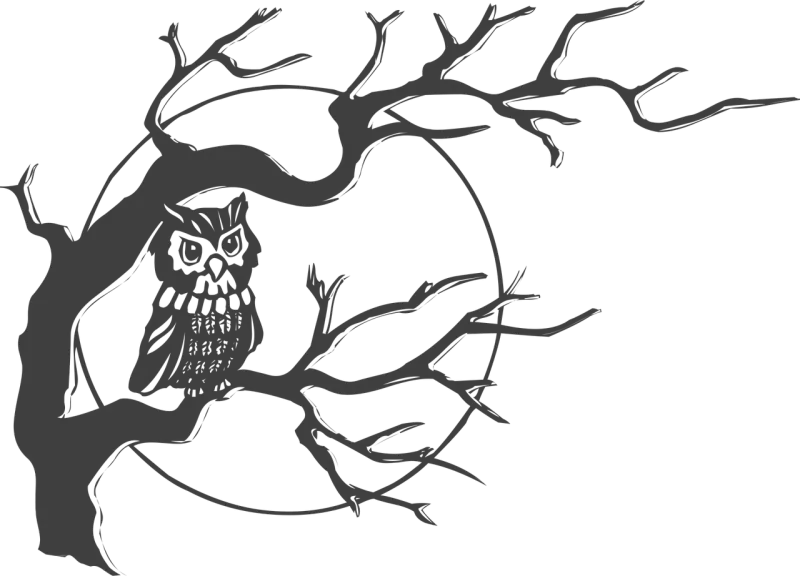 Owl Tree Nature Stickdatei – Tiere