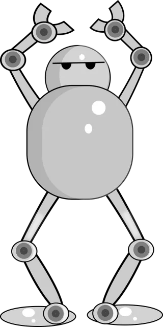 Robot Hands Hooray Stickdatei