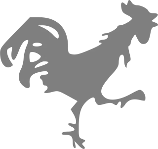 Rooster Running Slim Stickdatei