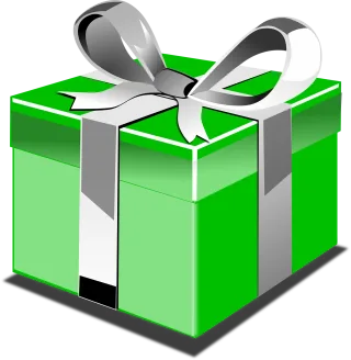 Present Gift Green Stickdatei