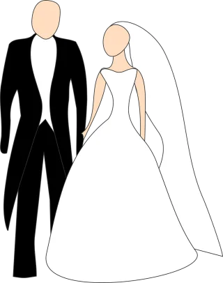 Bride Broom Wedding Stickdatei