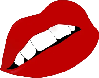 Lips Teeth Alluring Stickdatei