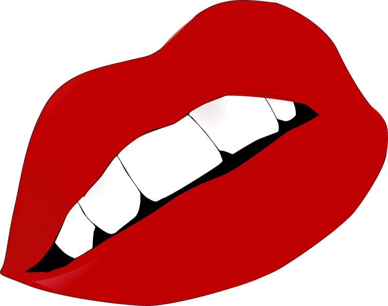 Lips Teeth Alluring Stickdatei – Herzen & Liebe