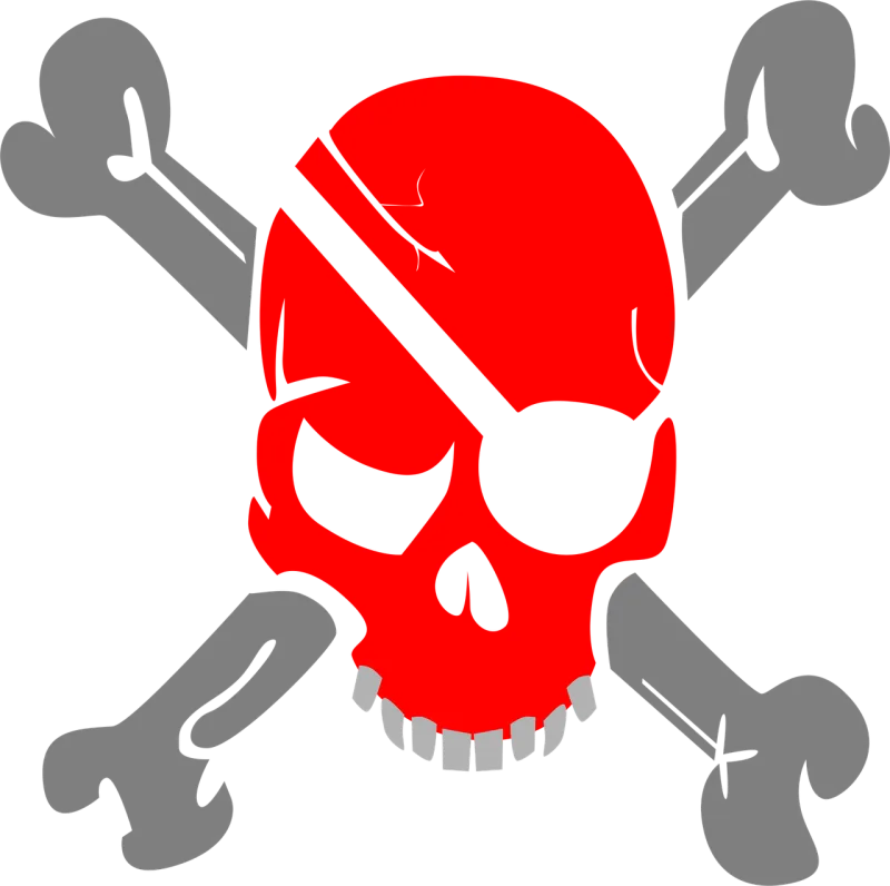 Skull Red Bones Stickdatei – Kinder