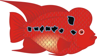 Fish Red Horn Stickdatei