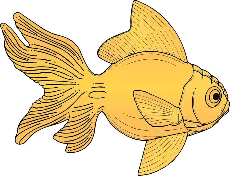 Gold Nature Fish Stickdatei – Sport