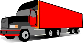 Truck Three wheeler Red Stickdatei
