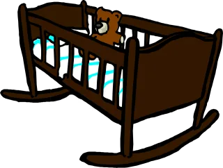Cradle Crib Baby Stickdatei